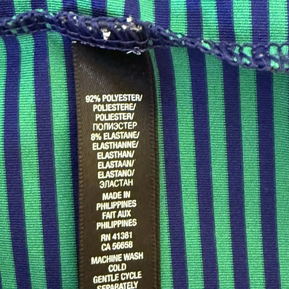 RLX Ralph Lauren Polo Shirt Men's Size SM Striped Green‎ Blue Golf Performance